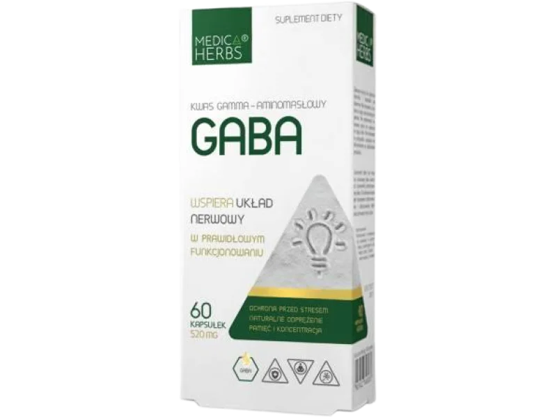 MEDICA HERBS Gaba, kapsułki, 520 mg, 60 kaps.