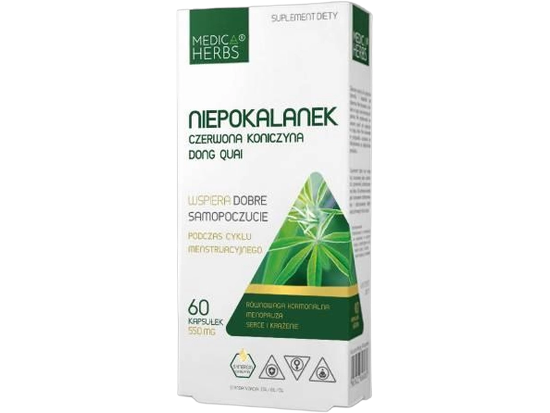 Medica Herbs niepokalanek czerwona koniczyna dong quai, kapsułki, 60 kaps.
