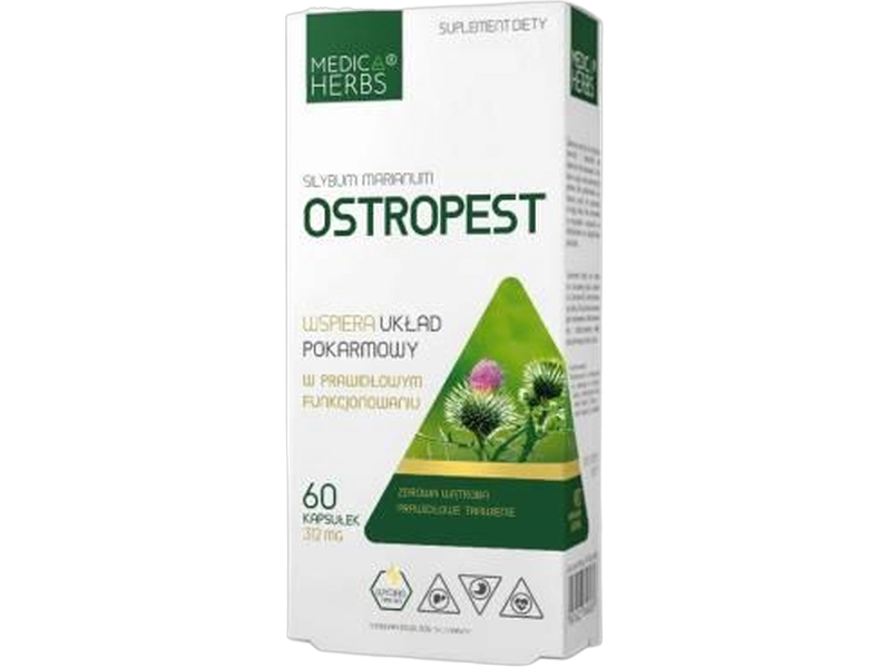Medica Herbs Ostropest, kapsułki, 250 mg, 60 kaps.