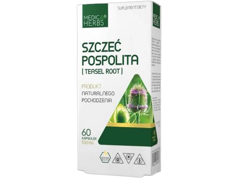 Medica Herbs szczeć pospolita teasel root, kapsułki, 500 mg, 60 kaps.