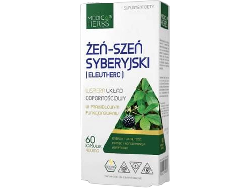 Medica Herbs Żeń-szeń syberyjski, kapsułki, 200 mg, 60 kaps.