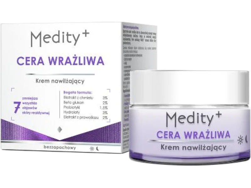 MEDITY+ CERA WRAŻLIWA Krem nawilżający do twarzy, 50 ml