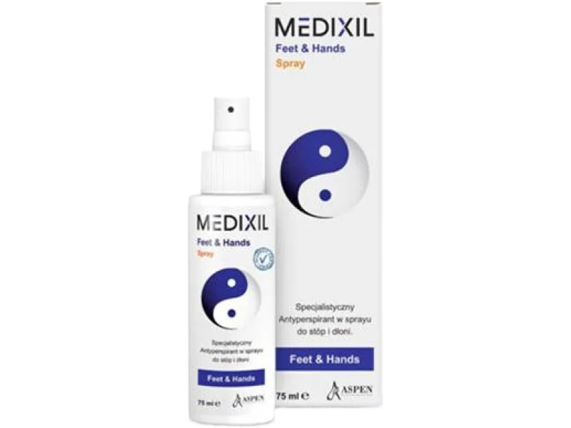 Medixil Feet & Hands antyperspirant do dłoni i stóp, spray, 75 ml