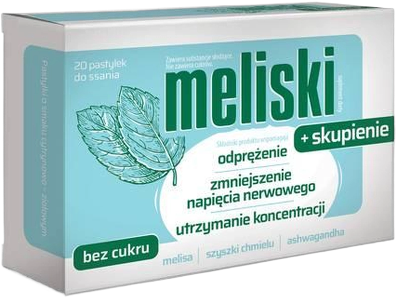 Meliski +skupienie, pastylki do ssania, 20 szt.