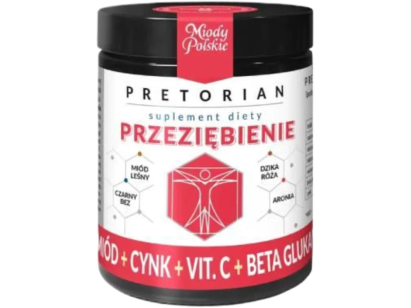 Miody Polskie Pretorian Przeziębienie, miód, 240 g