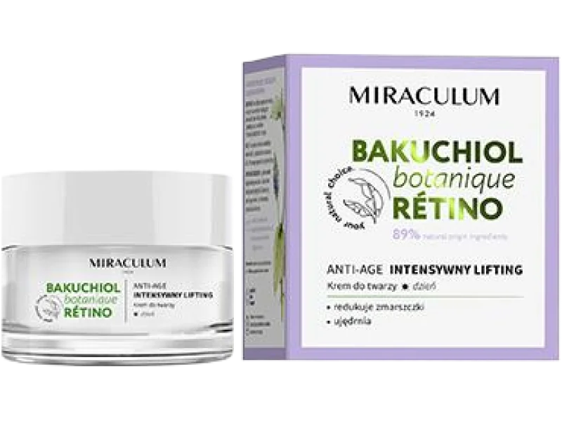 Miraculum Bakuchiol Botanique Retino Anti-Age intensywny lifting do twarzy na dzień, krem, 50 ml