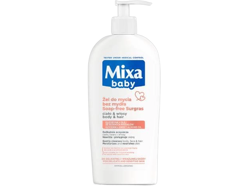 Mixa Baby łagodny szampon i płyn do kąpieli 2w1, szampon + płyn, 400 ml