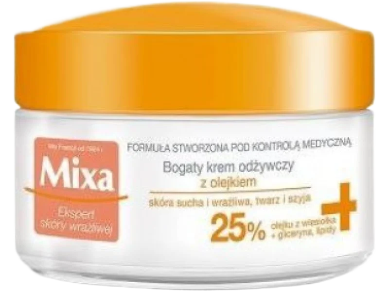 Mixa Bogaty krem odżywczy z olejkiem, 50 ml