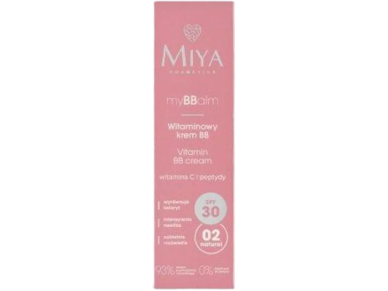 MIYA myBBalm Witaminowy BB SPF 30 02 natural, krem, 30 ml