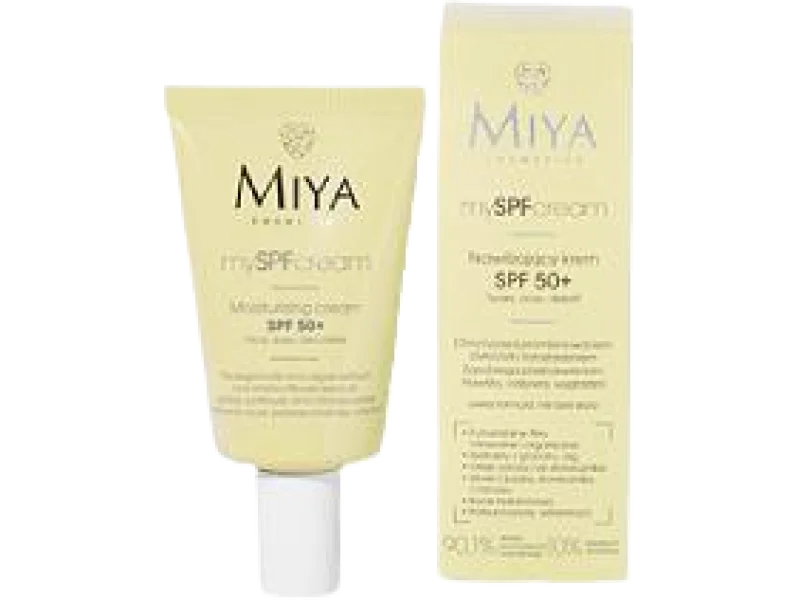 Miya mySPFcream Nawilżający krem SPF50+ do twarzy, pod oczy i na dekolt, 40 ml