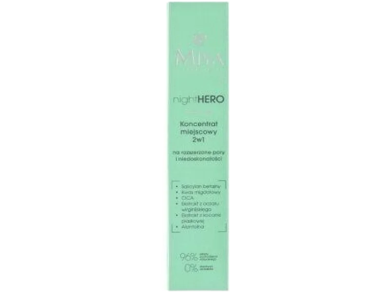 MIYA nightHERO koncentrat miejscowy 2w1, rozszerzone pory i niedoskonałości, serum, 15 ml