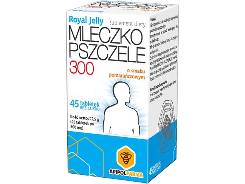 Mleczko pszczele Royal Jelly 300, tabletki do ssania, 45 tabl.