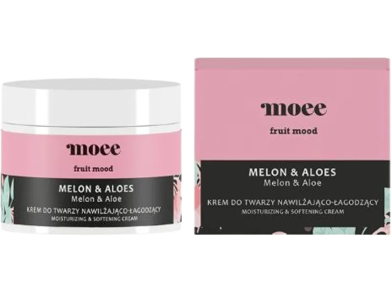 MOEE Fruit Mood Melon & Aloes Krem do twarzy nawilżająco-łagodzący, 50 ml