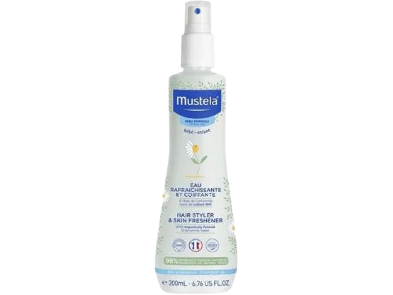 MUSTELA BEBE Odświeżający spray ułatwiający rozczesywanie włosów, 200 ml