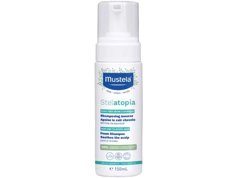 Mustela szampon do włosów w piance dla dzieci i niemowląt, 150 ml