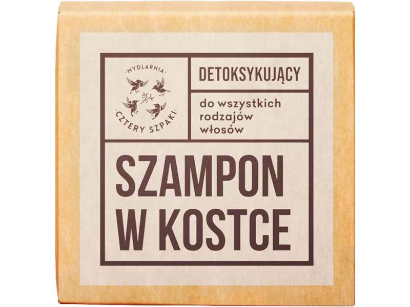 Mydlarnia Cztery Szpaki, detoksykujący szampon w kostce, 75 g