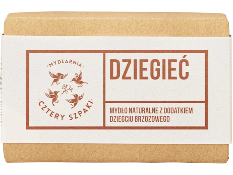 Mydlarnia Cztery Szpaki, Dziegieć, naturalne z dodatkiem dziegciu brzozowego, mydło, 110 g