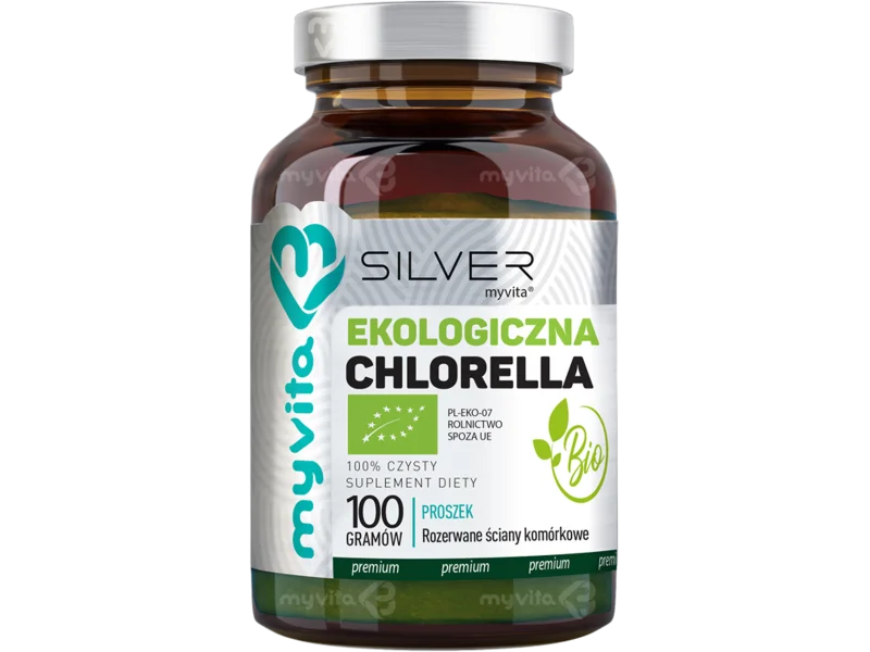 MyVita Silver Pure 100% Chlorella Bio, proszek, 100 g