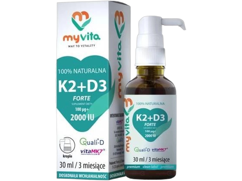 MyVita Silver Witamina K2 MK-7 + D3 forte, krople, 30 ml