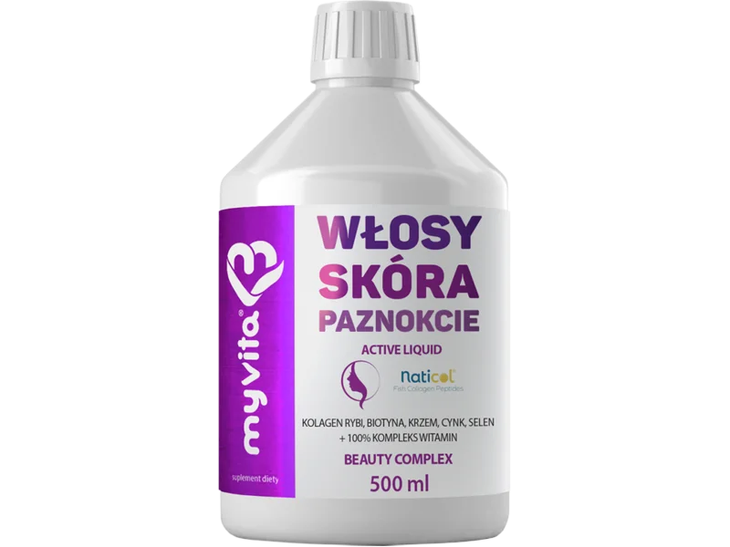 MyVita Włosy skóra paznokcie Active Liquid, płyn, 500 ml