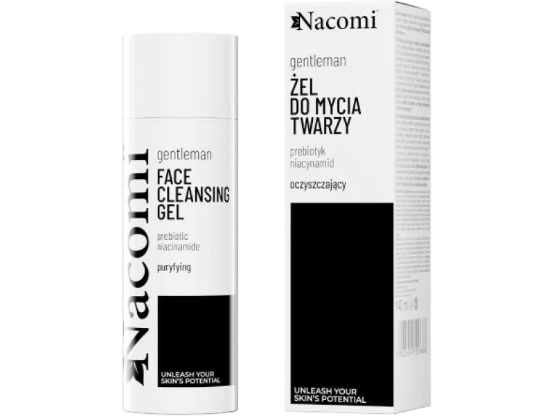 NACOMI Gentleman Prebiotyczny żel do mycia twarzy z niacynamidem, 140 ml