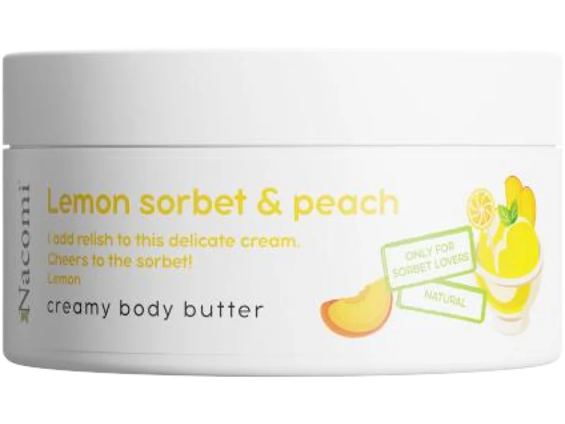 NACOMI Masło do ciała Brzoskwiniowy sorbet z cytryną, 100 ml