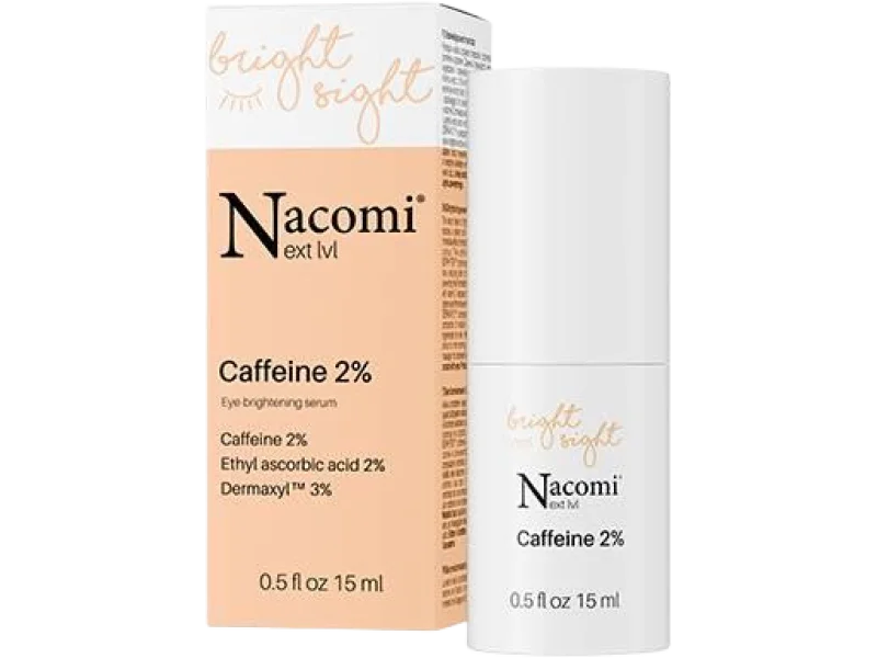 NACOMI Next Level Caffeine Rozświetlające serum pod oczy z kofeiną 2%, 15 ml