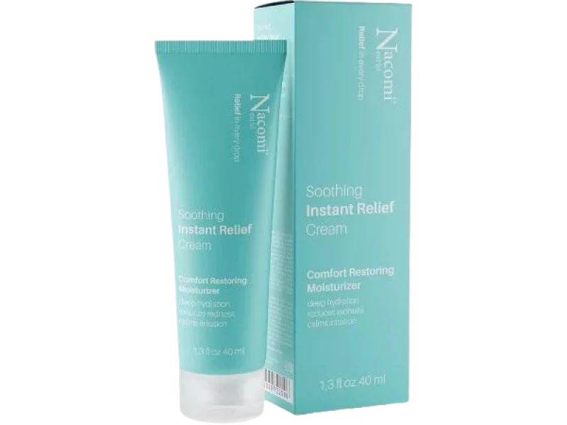 Nacomi Next Level Instant Relief Regenerująco-łagodzący krem do twarzy, 40 ml