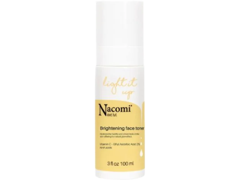 NACOMI Next Level Tonik do twarzy rozświetlający, płyn na skórę, 100 ml