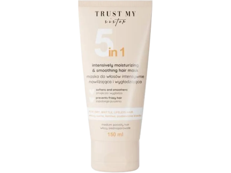 NACOMI TRUST MY SISTER Maska 5w1 do włosów średnioporowatych, 150 ml