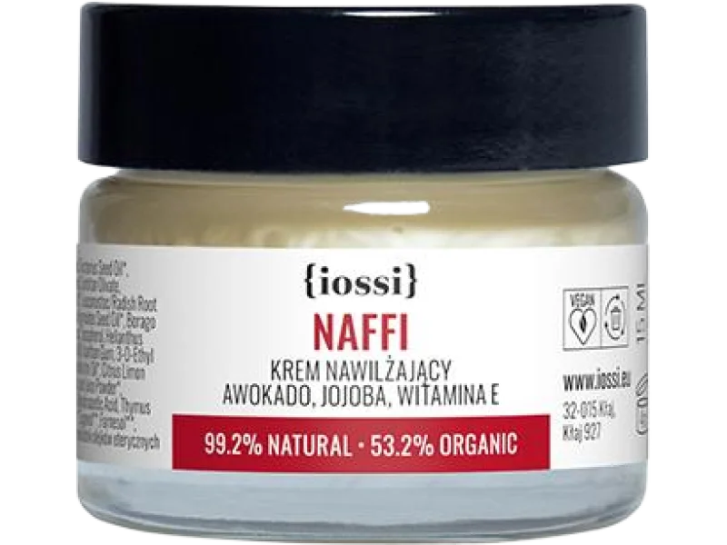 Naffi krem nawilżający awokado, jojoba, witamina E, 15 ml