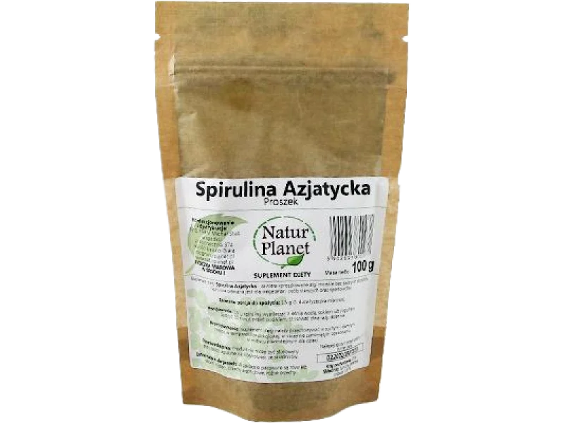 NATUR PLANET Spirulina azjatycka, proszek, 100 g