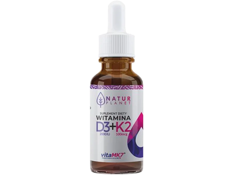NATUR PLANET Witamina D3 + K2MK7 FORTE, krople, 30 ml