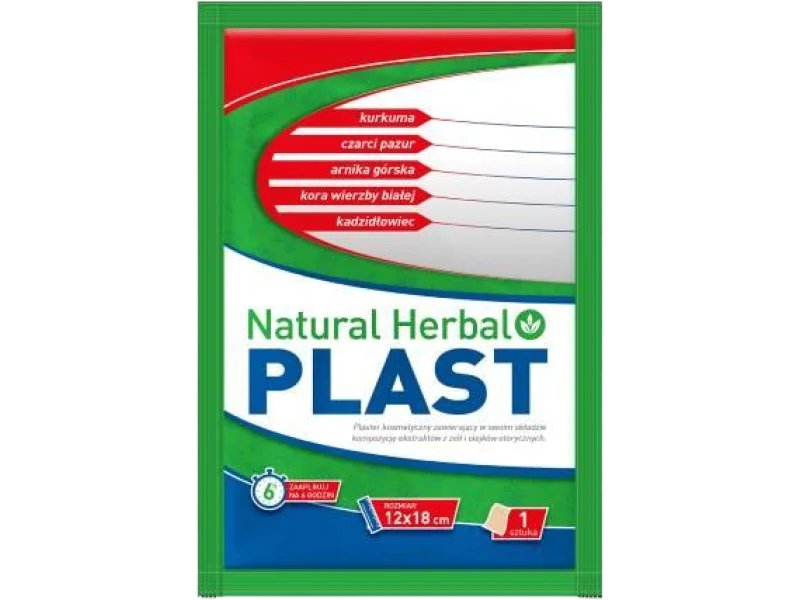Natural Herbal Plast Plaster ziołowy czarci pazur arnika, 1 szt.