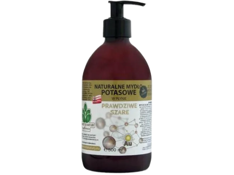 NATURALNE MYDŁO POTASOWE ze złotem monoatomowym jonowym, płyn, 500 ml