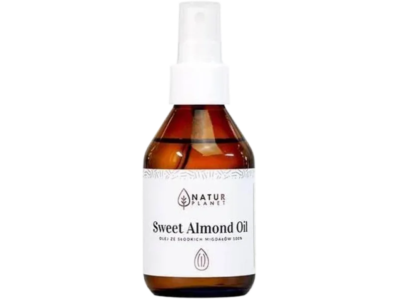 NaturPlanet Olej ze słodkich migdałów nierafinowany, oliwka, 100 ml