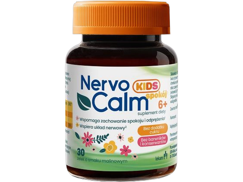 Nervo Calm Kids spokój, smak malinowy, żelki, 30 szt.