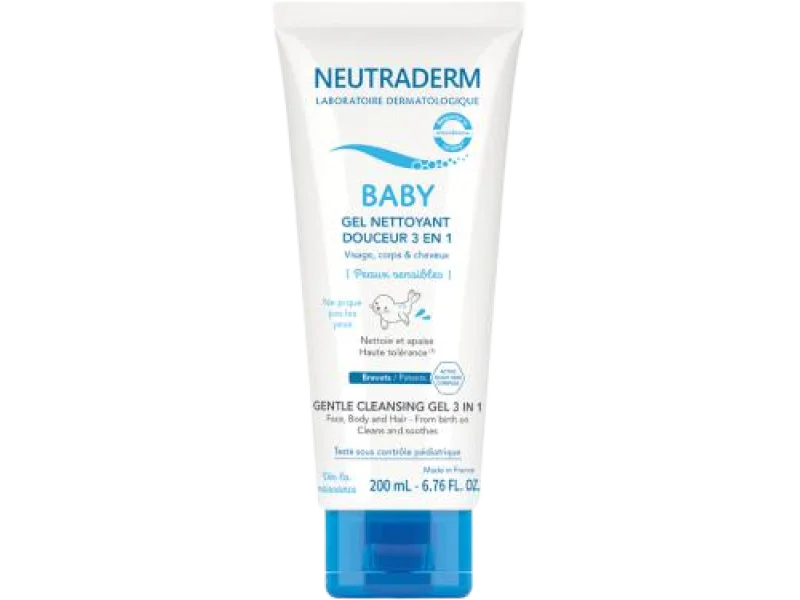 NEUTRADERM BABY Łagodny żel myjący 3w1, 200 ml