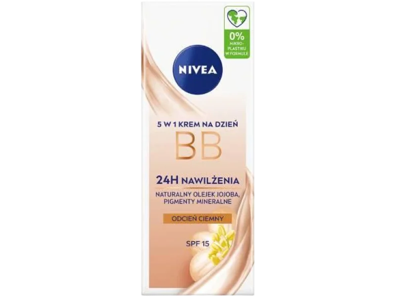 Nivea 5w1 Krem BB na dzień SPF15 ciemny, 50 ml