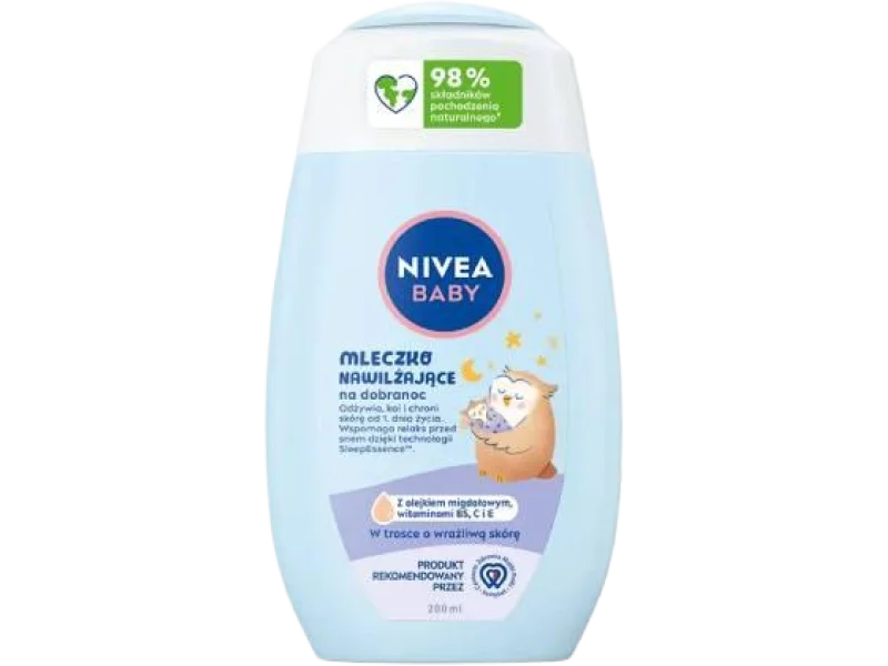 NIVEA Baby Mleczko nawilżające na dobranoc, 200 ml