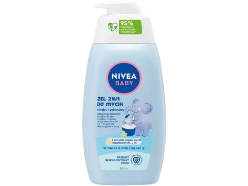 NIVEA Baby żel 2w1 do mycia ciała i włosów, 500 ml