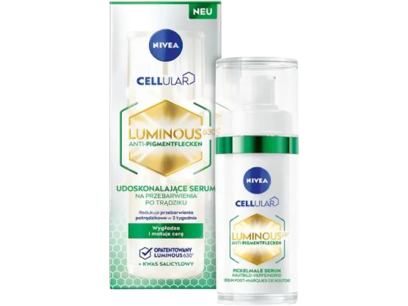 NIVEA Cellular Luminous 630 Udoskonalające serum na przebarwienia po trądziku, 30 ml