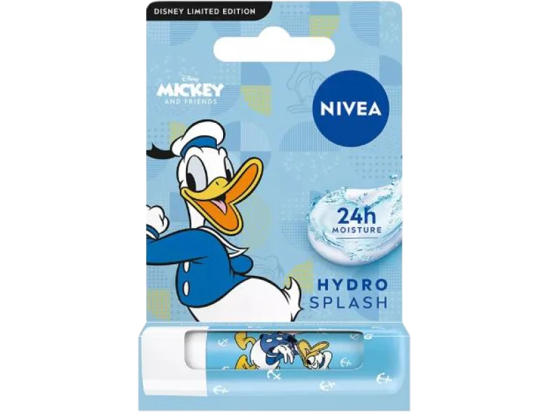 NIVEA Disney Donald Pielęgnująca pomadka do ust Hydro Splash, 4,8 g
