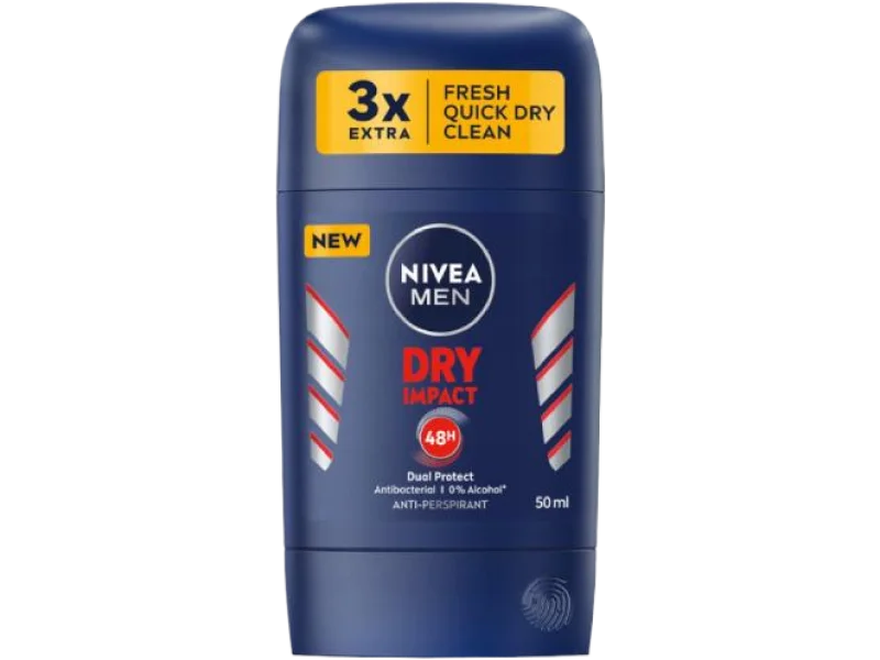 NIVEA Men Antyperspirant męski Dry Impact, sztyft, 50 ml