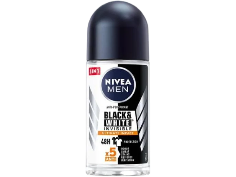 NIVEA MEN Black & White Invisible Ultimate Impact, roll-on, 50 ml