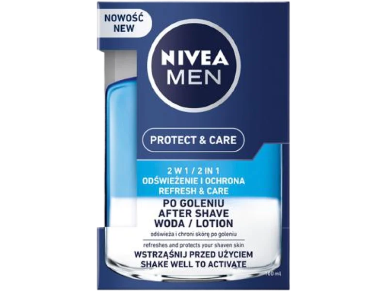 Nivea Men Protect & Care woda po goleniu 2 w 1, płyn na skórę, 100 ml