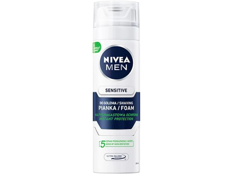 Nivea Men Sensitive pianka do golenia łagodząca, 200 ml