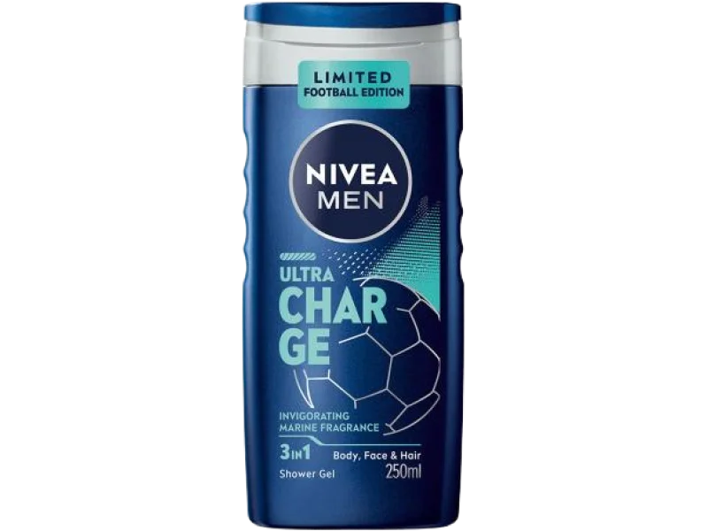 NIVEA MEN Żel pod prysznic Ultra Charge, żel, 250 ml