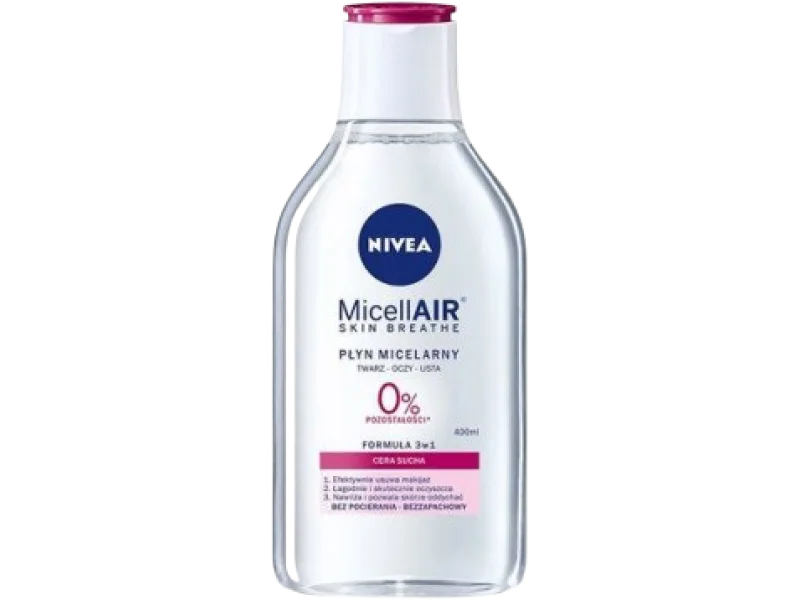 NIVEA MicellAir Płyn micelarny 3w1 do cery suchej, 400 ml