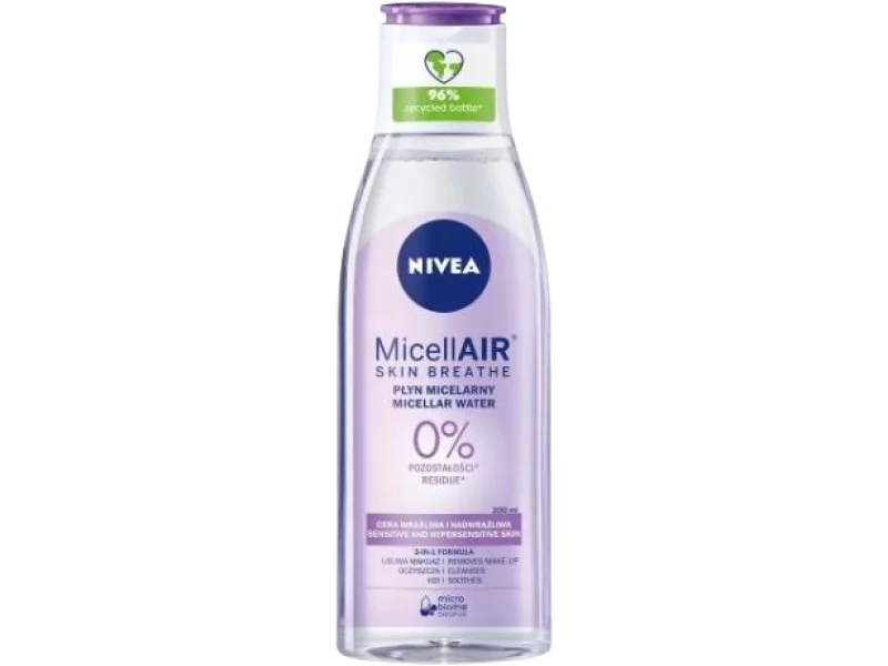 NIVEA MicellAir Skin Breathe Płyn micelarny do cery wrażliwej i nadwrażliwej, 200 ml